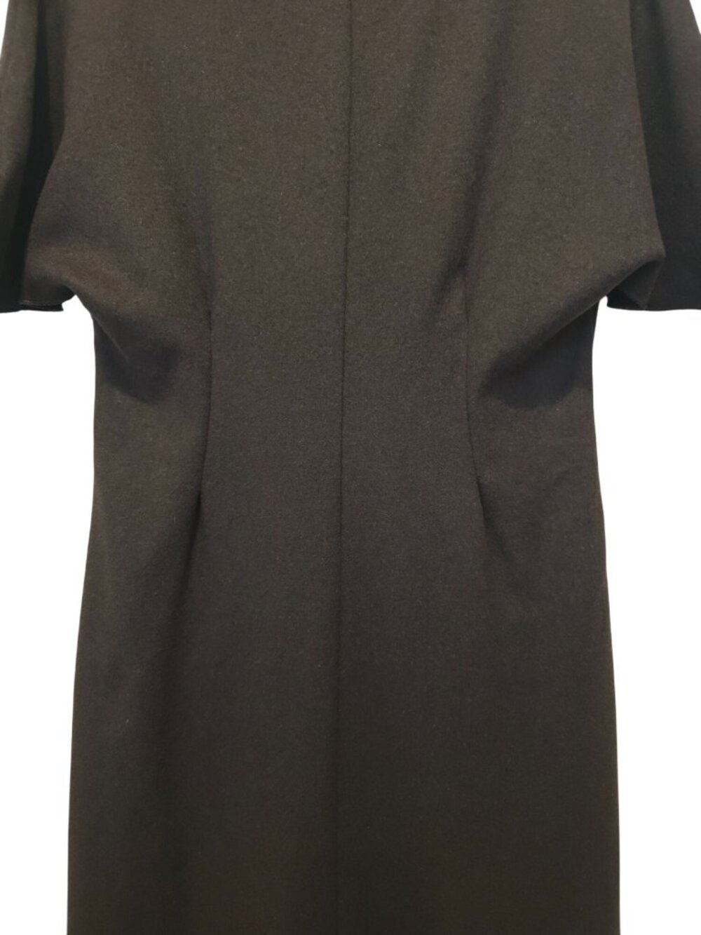 NWT MANGO Committed Collection LALA Brown Wool-Blend V-Neck Maxi Dress Size XL - Picture 9 of 14
